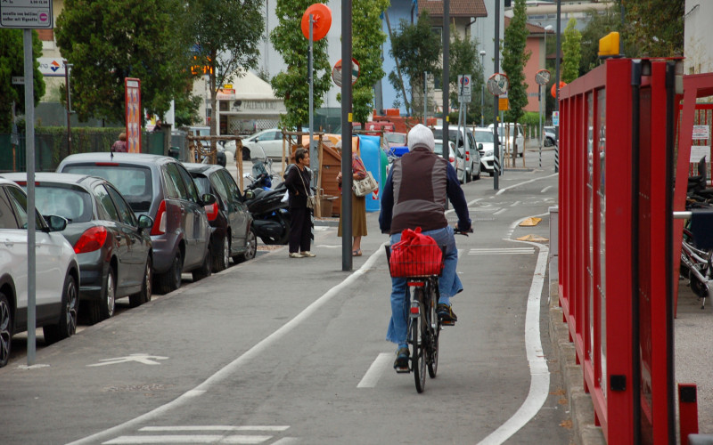 ciclabile via Santa Geltrude