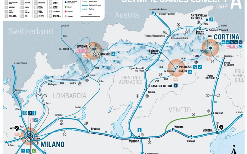 Austragungsorte Winterolympiade 2026